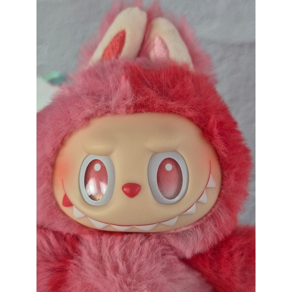 Pop Mart Labubu The Monsters Big Into Energy Pink Plush Pendant Kasing Lung Bag - Picture 11 of 16